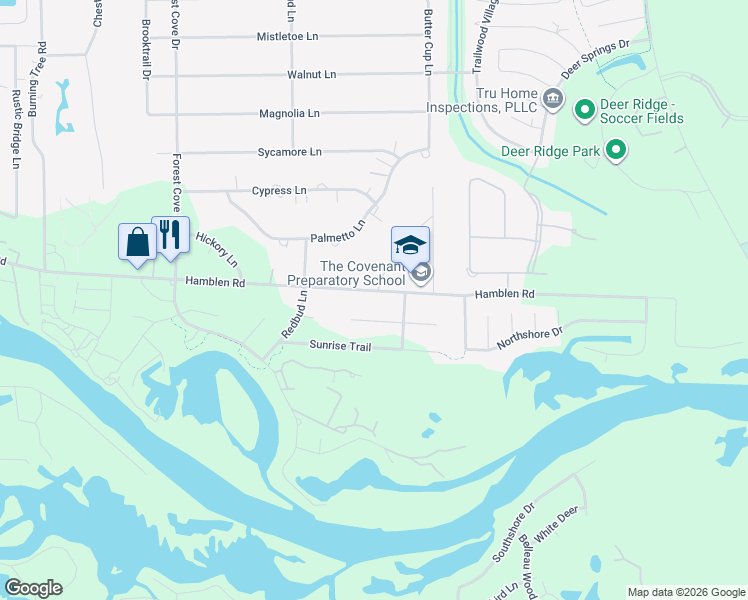 map of restaurants, bars, coffee shops, grocery stores, and more near 903 Bonnie Glen Lane in Houston