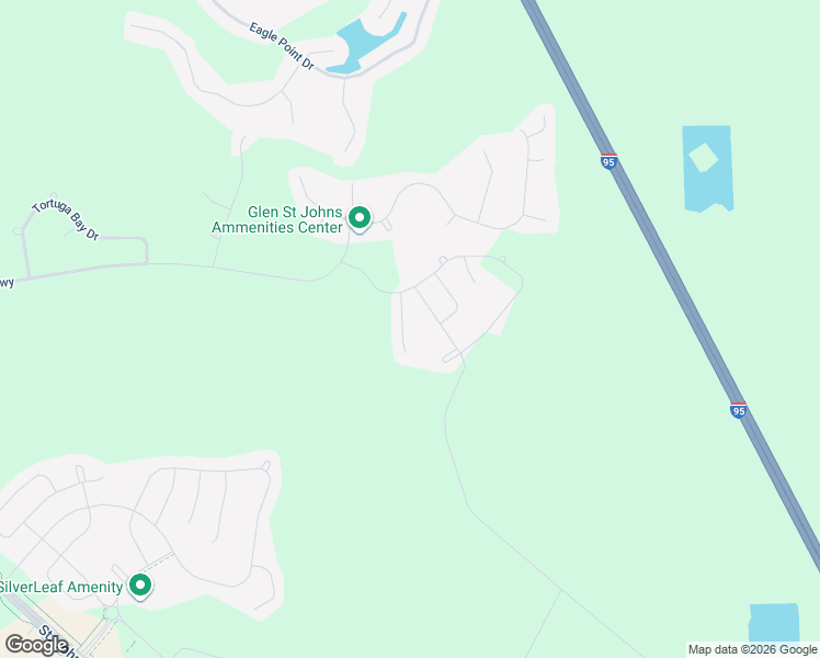 map of restaurants, bars, coffee shops, grocery stores, and more near 65 Birchfield Lane in St. Augustine
