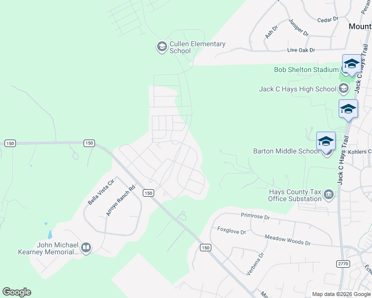 map of restaurants, bars, coffee shops, grocery stores, and more near 327 Independence Drive in Kyle