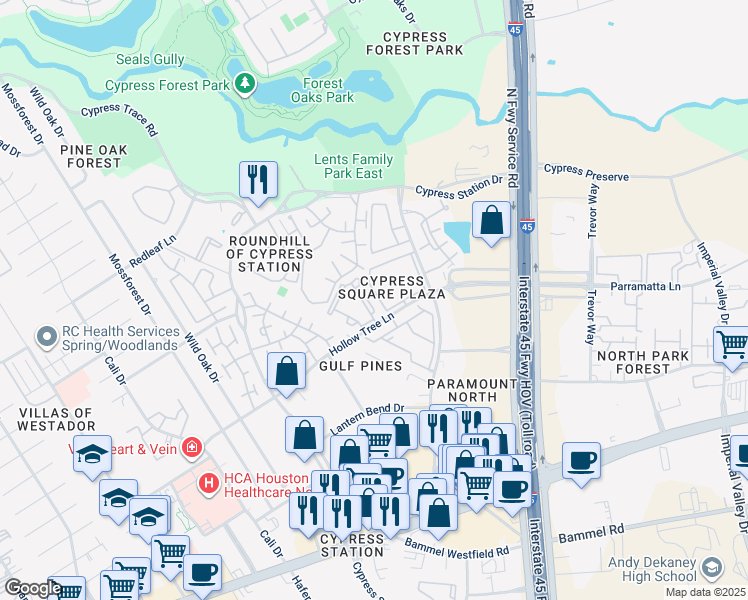 200 Hollow Tree Lane, Houston TX Walk Score