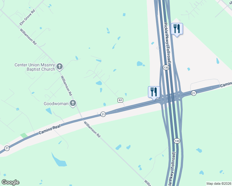 map of restaurants, bars, coffee shops, grocery stores, and more near 120 Ranchero Drive in Buda