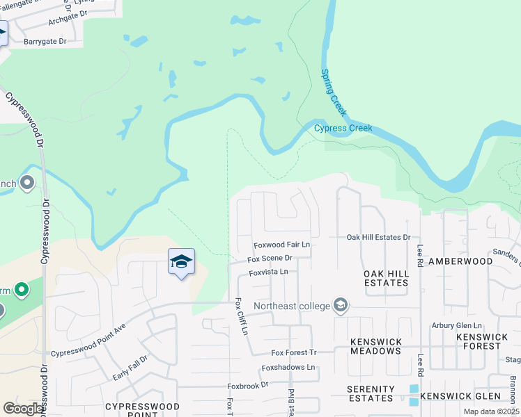 map of restaurants, bars, coffee shops, grocery stores, and more near 21231 Foxwood Rock Trail in Humble