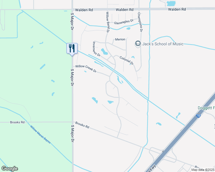 map of restaurants, bars, coffee shops, grocery stores, and more near 4345 Pebble Beach Drive in Beaumont