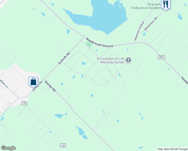 map of restaurants, bars, coffee shops, grocery stores, and more near 7782 Newman Boulevard in Kyle