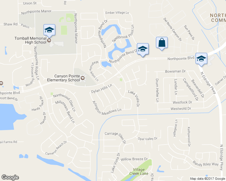 map of restaurants, bars, coffee shops, grocery stores, and more near 18706 Tupper Creek Ct in Tomball