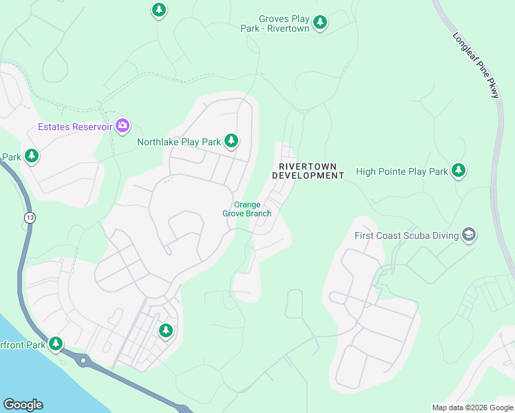 map of restaurants, bars, coffee shops, grocery stores, and more near 87 Footbridge Road in Saint Johns