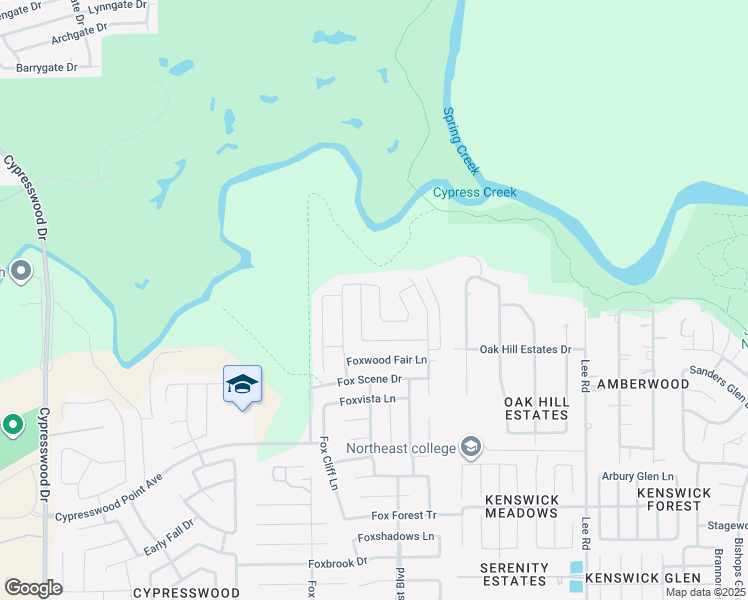 map of restaurants, bars, coffee shops, grocery stores, and more near 21231 Foxwood Rock Trail in Humble