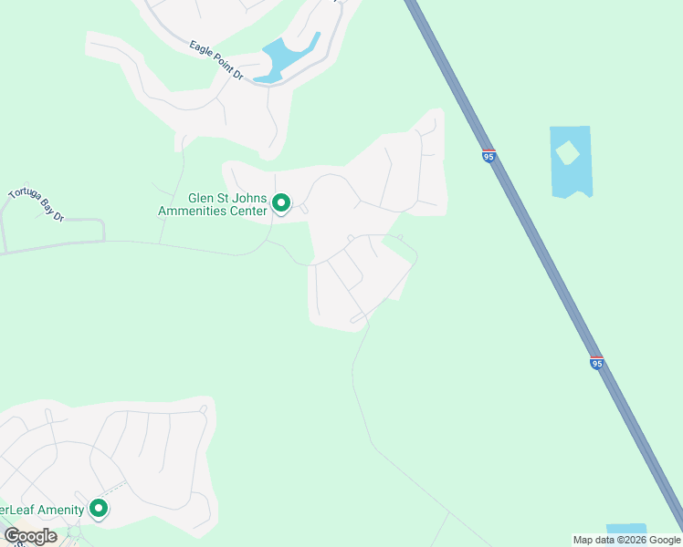 map of restaurants, bars, coffee shops, grocery stores, and more near 65 Birchfield Lane in St. Augustine