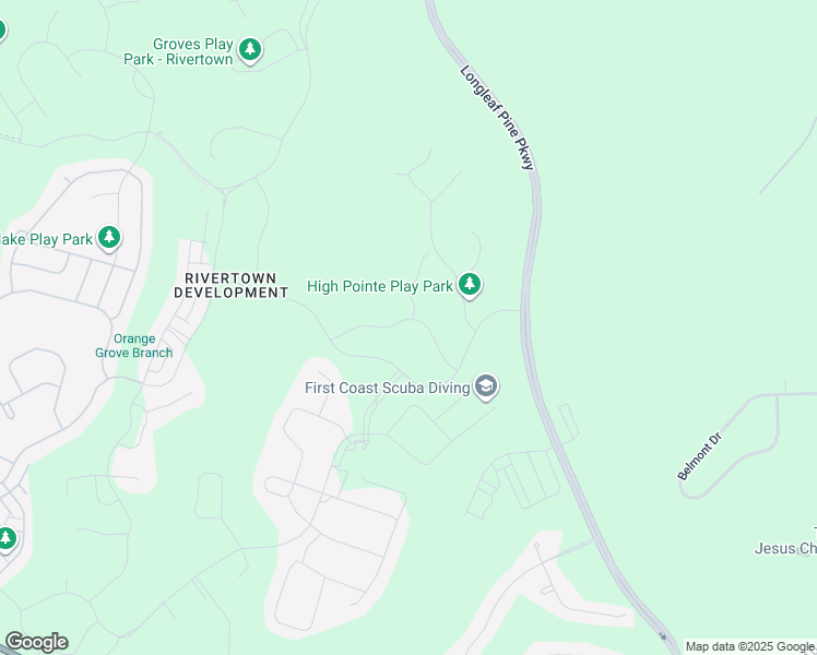 map of restaurants, bars, coffee shops, grocery stores, and more near White Grass Drive in Jacksonville