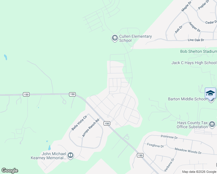 map of restaurants, bars, coffee shops, grocery stores, and more near 3888 West Farm to Market Road 150 in Kyle