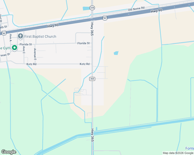 map of restaurants, bars, coffee shops, grocery stores, and more near 1932 Old Highway 96 South in Beaumont
