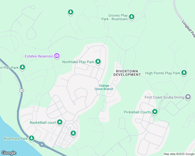 map of restaurants, bars, coffee shops, grocery stores, and more near 559 Narrowleaf Drive in St. Johns County