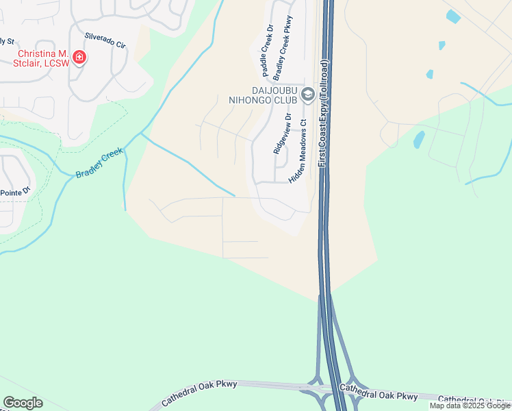 map of restaurants, bars, coffee shops, grocery stores, and more near 3524 Bradley Creek Parkway in Green Cove Springs