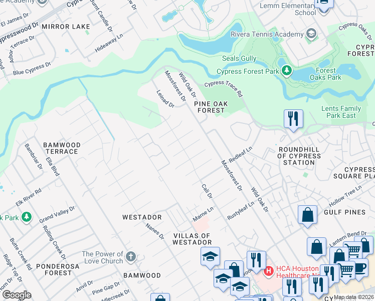 map of restaurants, bars, coffee shops, grocery stores, and more near 727 Baltic Lane in Houston