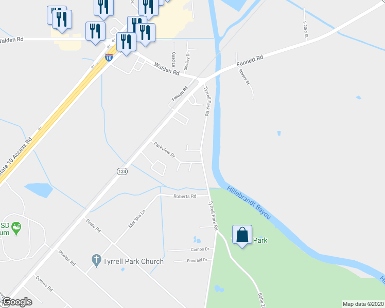 map of restaurants, bars, coffee shops, grocery stores, and more near 5350 Cash Circle in Beaumont