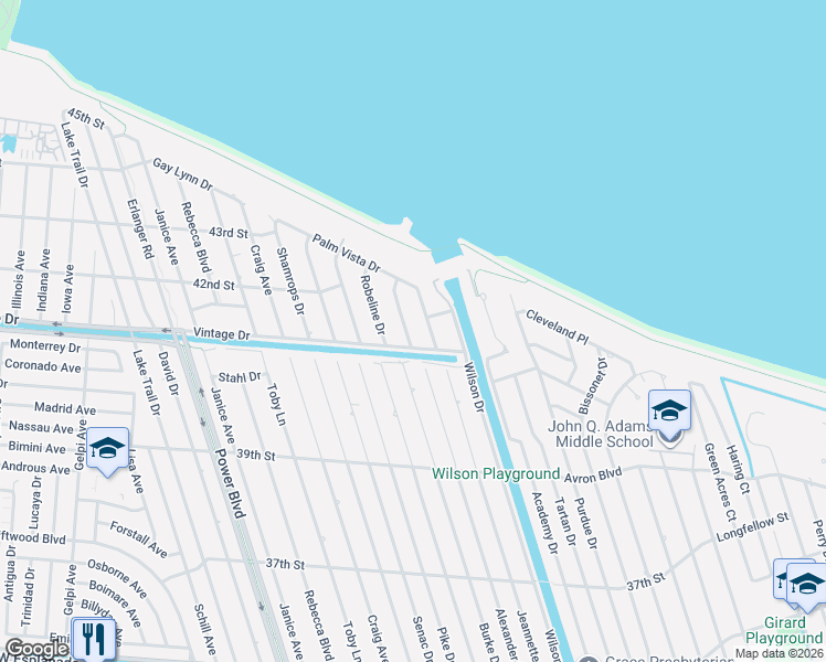 map of restaurants, bars, coffee shops, grocery stores, and more near 5300 Washingtonian Drive in Metairie