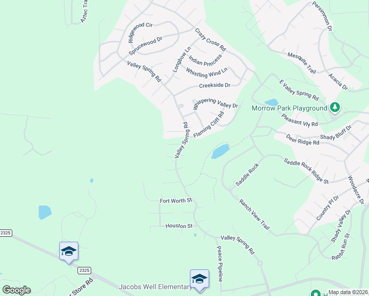map of restaurants, bars, coffee shops, grocery stores, and more near 65 Valley Spring Road in Wimberley