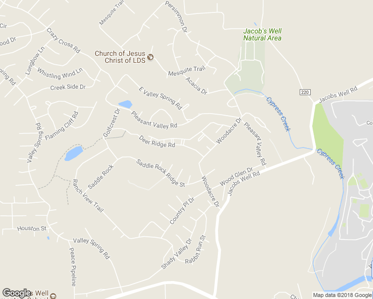 map of restaurants, bars, coffee shops, grocery stores, and more near 13 Deer Ridge Road in Wimberley