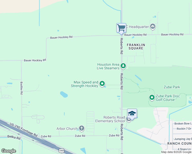 map of restaurants, bars, coffee shops, grocery stores, and more near 21330 Farm to Market 2920 in Harris County