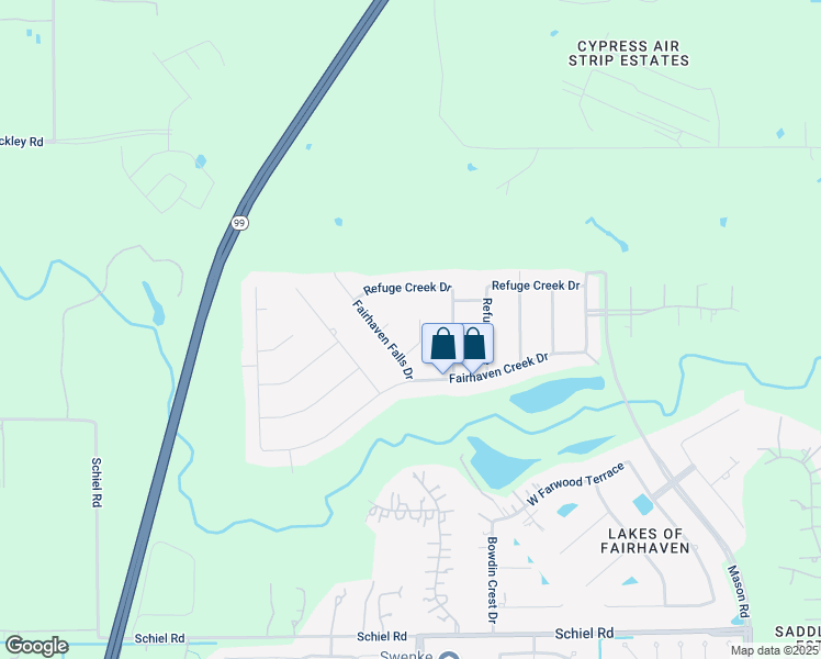map of restaurants, bars, coffee shops, grocery stores, and more near 17711 Fairhaven Falls Drive in Cypress