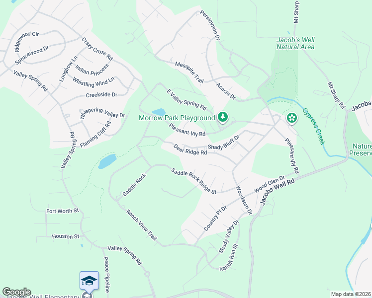 map of restaurants, bars, coffee shops, grocery stores, and more near 28 Deer Ridge Road in Wimberley