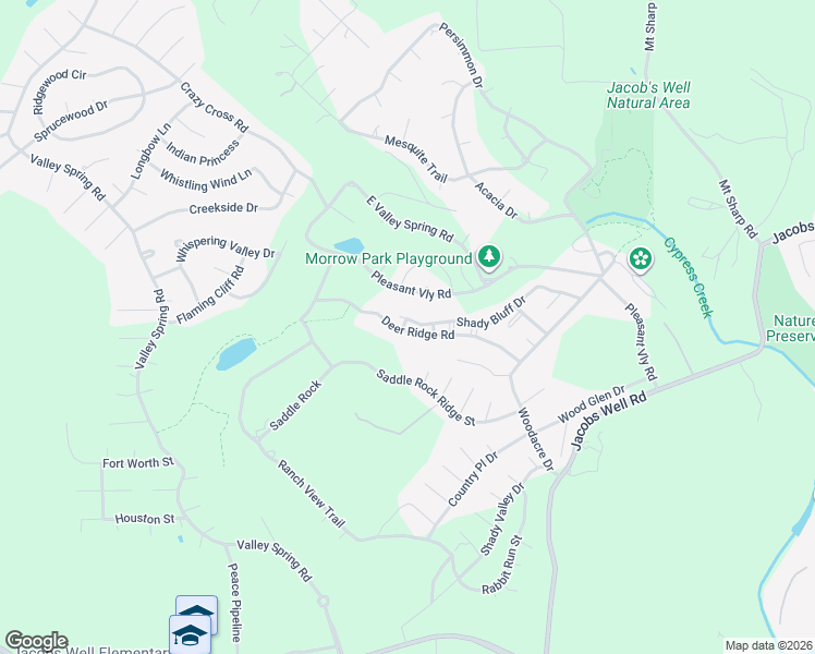 map of restaurants, bars, coffee shops, grocery stores, and more near 28 Deer Ridge Road in Wimberley