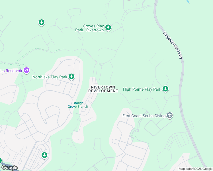 map of restaurants, bars, coffee shops, grocery stores, and more near Twin Flower Place in Jacksonville