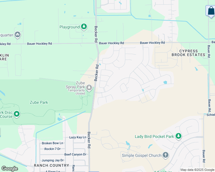 map of restaurants, bars, coffee shops, grocery stores, and more near 17814 Planted Orchard Drive in Harris County