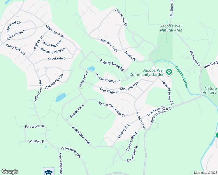 map of restaurants, bars, coffee shops, grocery stores, and more near 472 Shady Bluff Drive in Wimberley