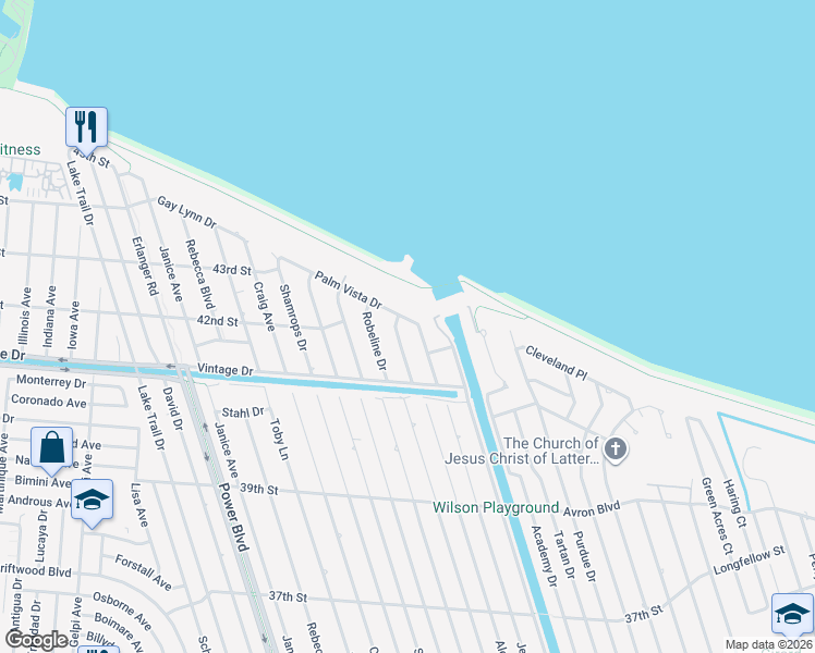 map of restaurants, bars, coffee shops, grocery stores, and more near 3121 Palm Vista Drive in Metairie