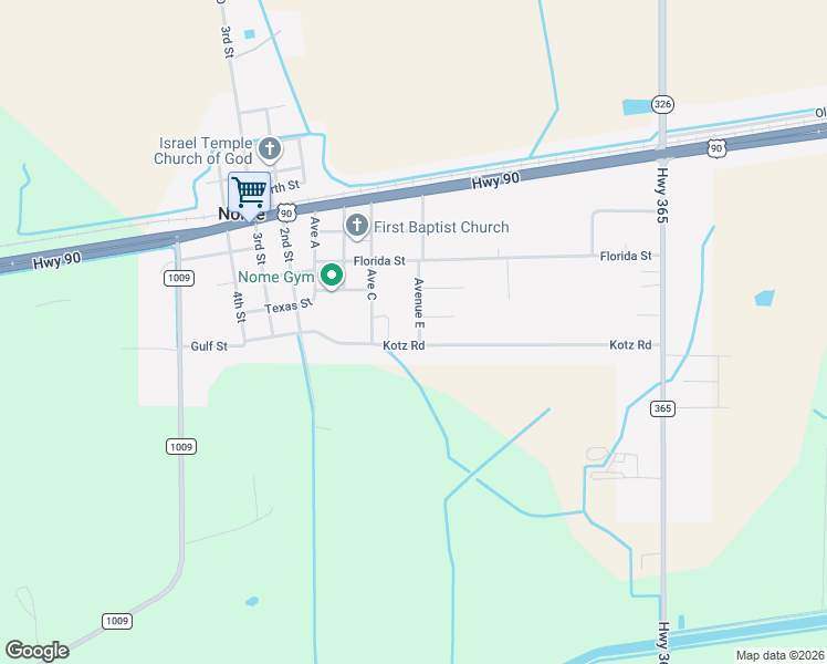 map of restaurants, bars, coffee shops, grocery stores, and more near 1726 Kotz Road in Beaumont