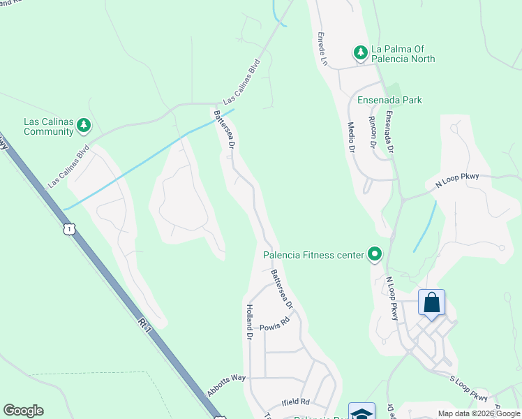 map of restaurants, bars, coffee shops, grocery stores, and more near 736 Battersea Drive in Saint Augustine