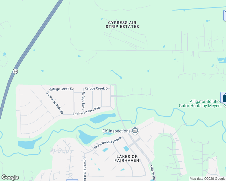 map of restaurants, bars, coffee shops, grocery stores, and more near 17803 Fairhaven Gateway in Cypress