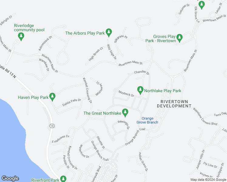 map of restaurants, bars, coffee shops, grocery stores, and more near 54 Sawyer Cove in Saint Johns