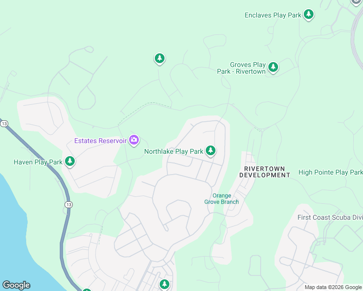 map of restaurants, bars, coffee shops, grocery stores, and more near 659 Chandler Drive in Jacksonville