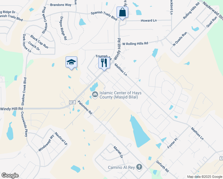 map of restaurants, bars, coffee shops, grocery stores, and more near 228 Fall Aster Drive in Niederwald