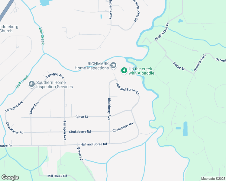 map of restaurants, bars, coffee shops, grocery stores, and more near 2809 Blackberry Avenue in Middleburg