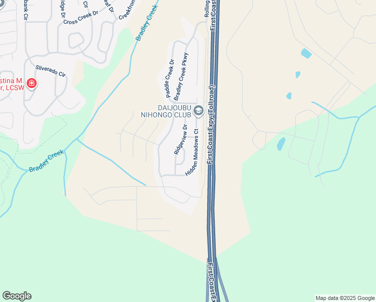 map of restaurants, bars, coffee shops, grocery stores, and more near 3119 Holly Green Loop in Green Cove Springs