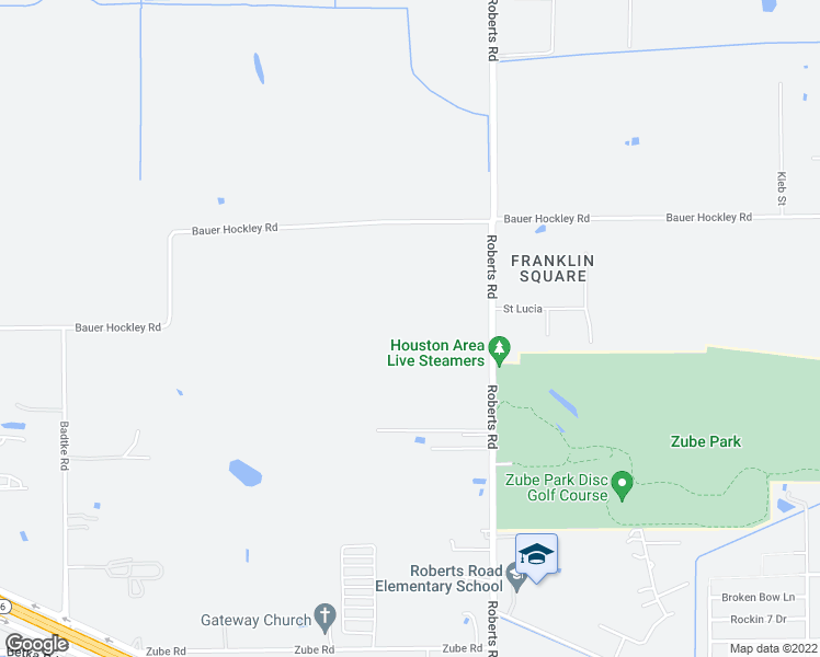 map of restaurants, bars, coffee shops, grocery stores, and more near 17903 Roberts Road in Hockley
