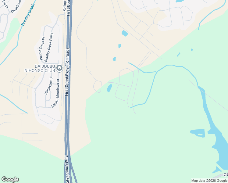 map of restaurants, bars, coffee shops, grocery stores, and more near Unnamed Road in Green Cove Springs