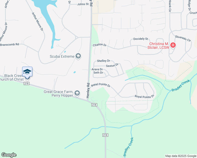 map of restaurants, bars, coffee shops, grocery stores, and more near 3464 Shelley Drive in Green Cove Springs