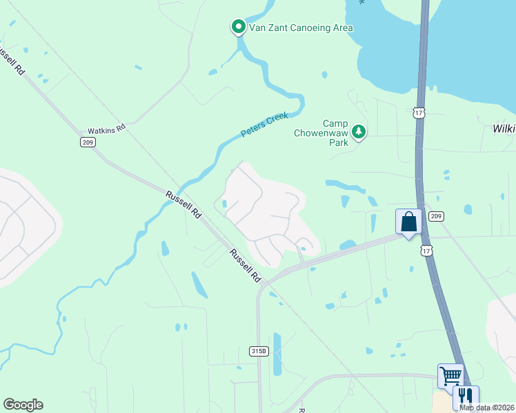 map of restaurants, bars, coffee shops, grocery stores, and more near 1924 Rebecca Point in Green Cove Springs