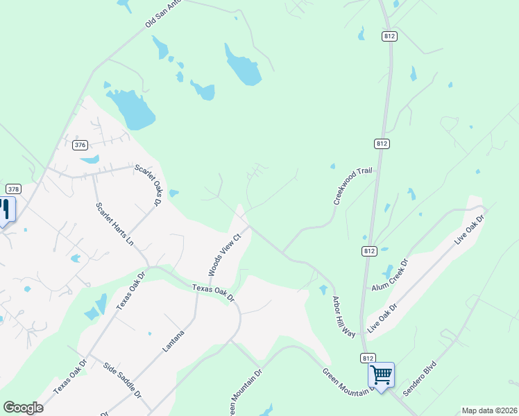 map of restaurants, bars, coffee shops, grocery stores, and more near 115 Deep Woods Court in Cedar Creek