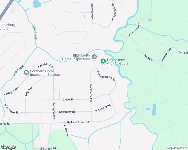 map of restaurants, bars, coffee shops, grocery stores, and more near 2809 Blackberry Avenue in Middleburg