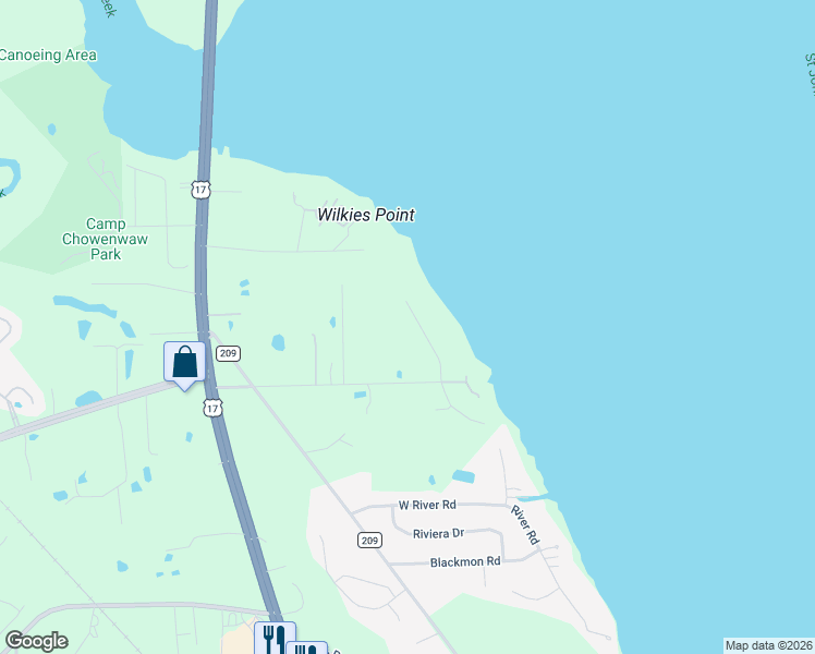 map of restaurants, bars, coffee shops, grocery stores, and more near 3094 Anderson Road in Green Cove Springs