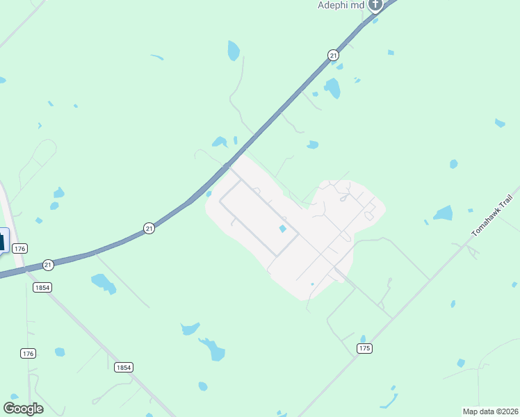 map of restaurants, bars, coffee shops, grocery stores, and more near 180 Mustang Meadow Run in Dale