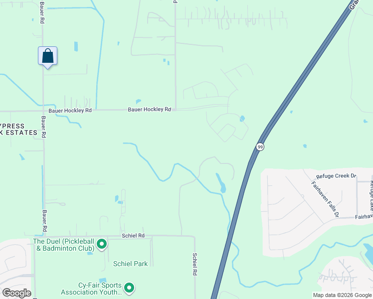 map of restaurants, bars, coffee shops, grocery stores, and more near 21111-22999 Bauer Hockley Road in Harris County