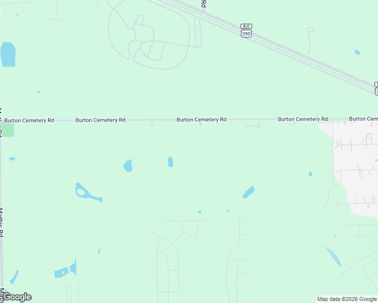 map of restaurants, bars, coffee shops, grocery stores, and more near 30003-304247 Burton Cemetery Road in Waller