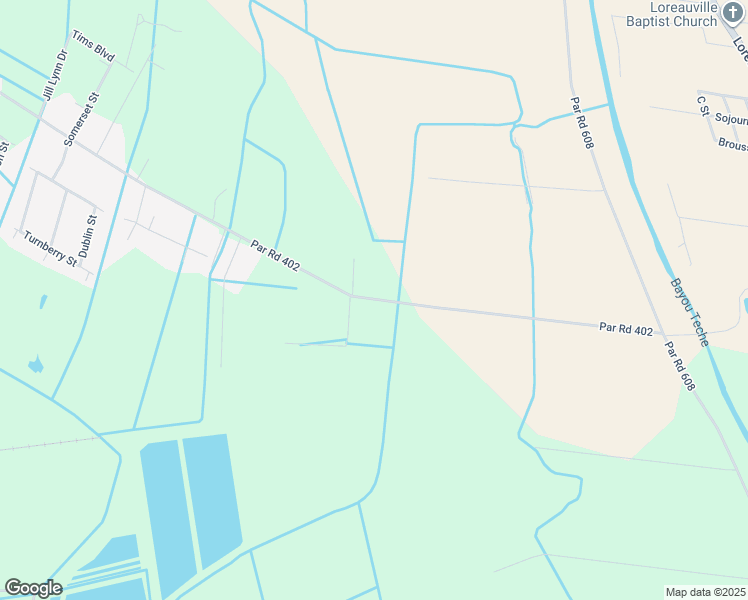 map of restaurants, bars, coffee shops, grocery stores, and more near Vida Shaw Road in New Iberia