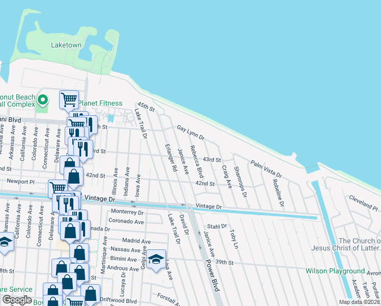 map of restaurants, bars, coffee shops, grocery stores, and more near 5509 Janice Avenue in Kenner
